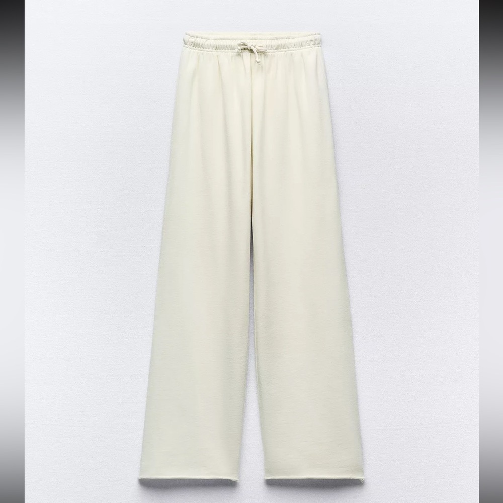 Zara WASHED EFFECT PLUSH JOGGER PANTS